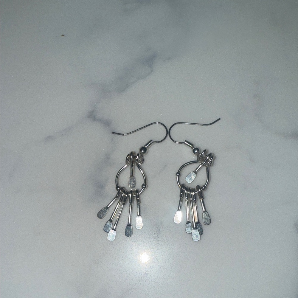 Minimalist Silver Dangle Earrings